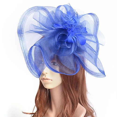 

1920s Retro Tulle Fascinators with Feather 1 Piece Special Occasion / Party / Evening Headpiece