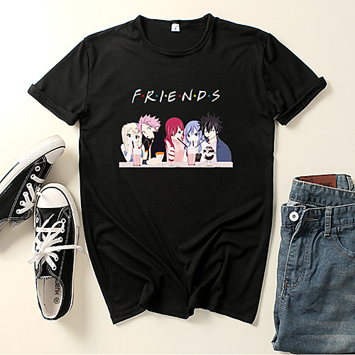 

Inspired by Fairy Tail Natsu Dragneel Friends Cosplay Costume T-shirt Polyester / Cotton Blend Graphic Prints Printing Harajuku Graphic T-shirt For Women's / Men's