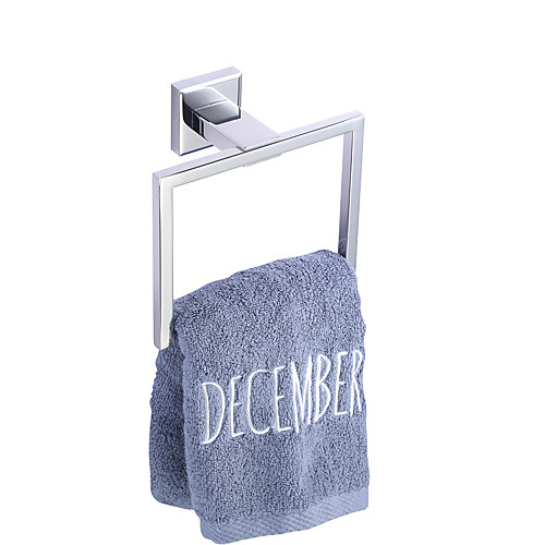 

Modern Towel Ring Drill-Free/Adhesive SUS304 Stainless Steel Bathroom Hardware Towel Holder Rustproof Hotel bath Wall Mount Brushed Finish