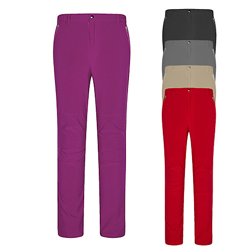 

Women's Hiking Pants Trousers Solid Color Summer Outdoor Quick Dry Breathable UV Protection Comfortable Nylon Pants / Trousers Bottoms Fuchsia Grey Khaki Black Red Camping / Hiking Hunting Fishing S