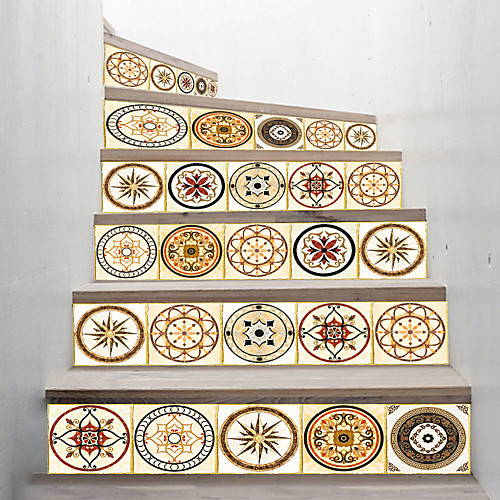 

Creative 3d Staircase Stickers Mandala Pattern Diy Imitation Decorative Home Stickers Waterproof 3d Stereo Wall Stickers