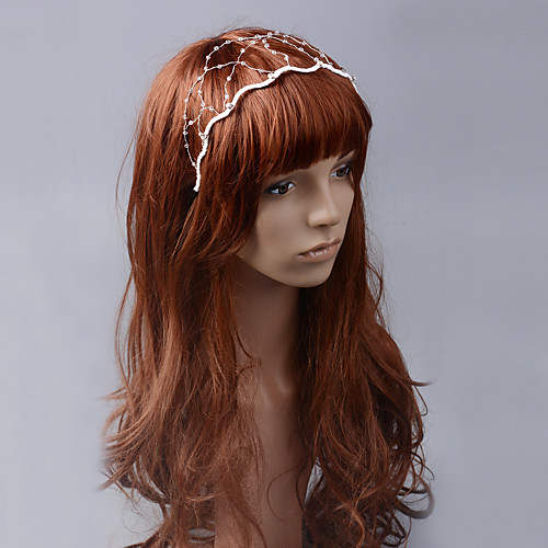 

Elegant Vintage Inspired Coppery Headpiece with Polka Dot / Trim 1 Piece Special Occasion / Party / Evening Headpiece