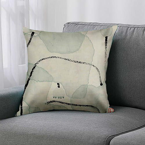 

Double Side 1 Pc Floral Cushion Cover Print 45x45cm Linen for Sofa Bedroom