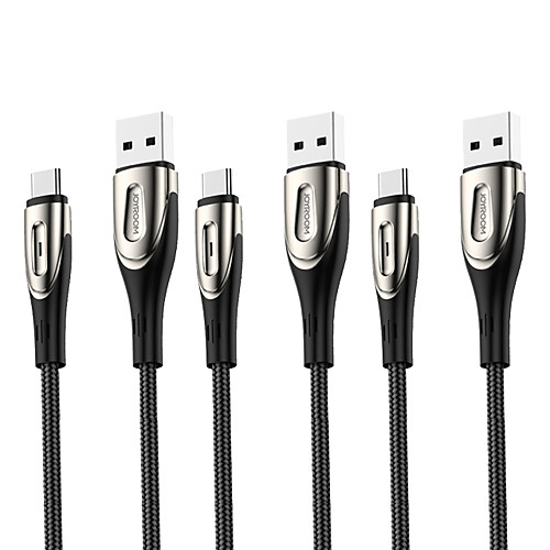

Joyroom 3 Pack Micro USB / USB C Cable 3A Current 1.2m(4Ft) 3PCS Branded Quick Charge Nylon Cable for Samsung S21 Ultra S20 Plus S10 A12 A32 A52 A72 Huawei OnePlus LG Xiaomi Quick Charger Cable