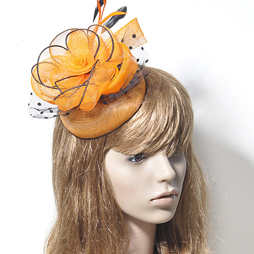 

Elegant Retro Tulle Fascinators with Feather / Floral 1 Piece Special Occasion / Party / Evening Headpiece