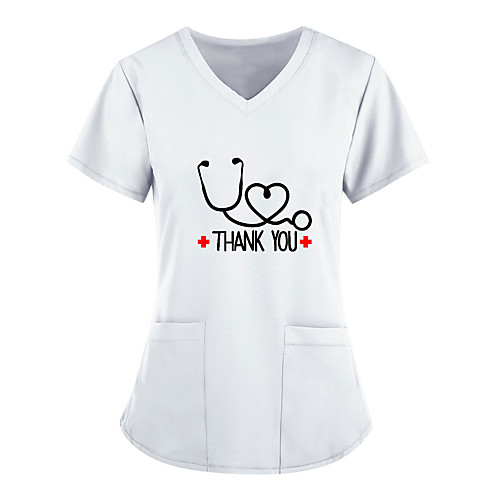 

Women's T shirt Plain V Neck Tops Basic Basic Top White Blue Wine