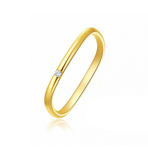 

Couple Rings Cubic Zirconia Classic Gold Alloy Mini Simple Trendy Korean 1pc 7 / Women's / Couple's / Band Ring