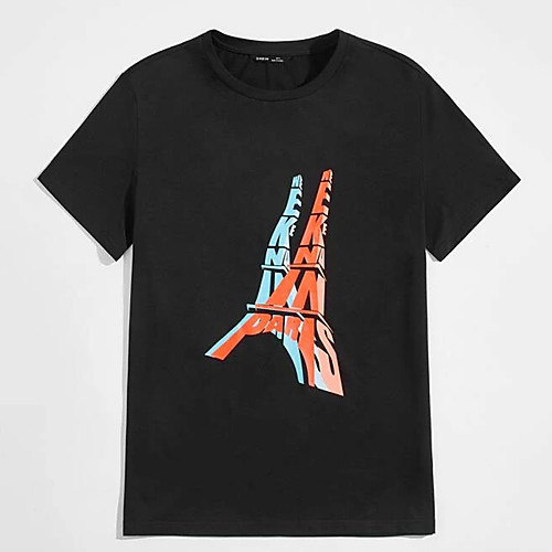 

Men's Unisex Tees T shirt Hot Stamping Graphic Prints Letter Plus Size Print Short Sleeve Casual Tops 100% Cotton Basic Designer Big and Tall Black