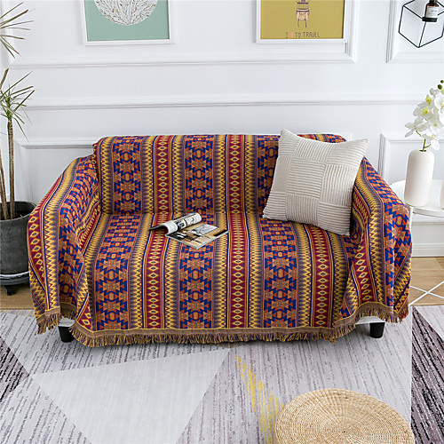 

Sofa Cover Sofa Blanket Multi Color / Geometric Printed Cotton Slipcovers