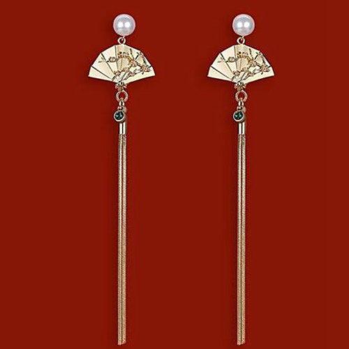 

Women's Drop Earrings Dangle Earrings Tassel Fringe Earrings Jewelry Gold For Date Festival 1 Pair