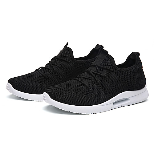 

Men's Trainers Athletic Shoes Sporty Athletic Outdoor Running Shoes Basketball Shoes Elastic Fabric Tissage Volant Breathable Non-slipping Shock Absorbing Booties / Ankle Boots Black / White White