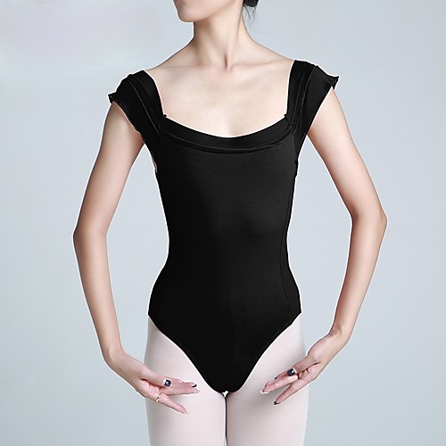 

Ballet Leotard / Onesie Solid Women's Training Performance Cap Sleeve Cotton