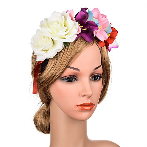 

Flower Style Romantic Fabric Headpiece with Floral 1 Piece Special Occasion / Party / Evening Headpiece