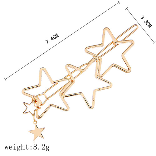 

new japanese and korean sweet five-pointed star metal hairpin single cf203