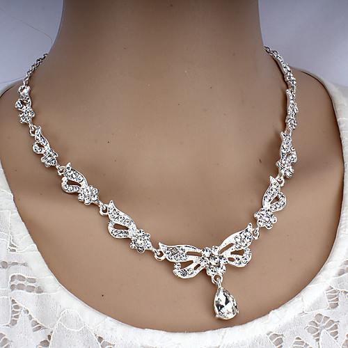

Women's AAA Cubic Zirconia Necklace Pear Cut Heart Sweet Alloy 45 cm Necklace Jewelry For Festival