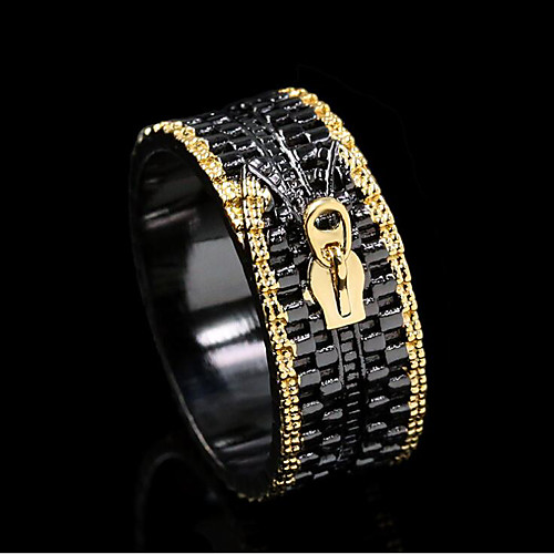 

Band Ring Vintage Style Black Brass Weave Unique Design Punk Trendy 1pc 6 7 8 9 10 / Women's