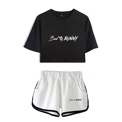 

Inspired by Cosplay bad bunny Polyester / Cotton Blend Cosplay Costume Outfits Printing Graphic Shorts For Women's