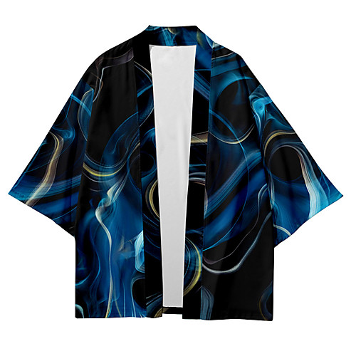

Shirt Men's Lightning 3D Print Button-Down 3D Print Casual Short Sleeve Tops Casual Fashion Breathable Comfortable Black
