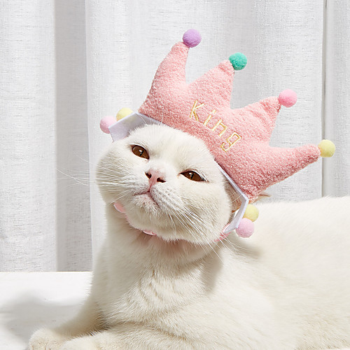 

Dog Cat Bandanas & Hats Cat Birthday Bandana Hat Dot Cute Sweet Dailywear Casual / Daily Dog Clothes Puppy Clothes Dog Outfits Breathable Pink Costume for Girl and Boy Dog Polyster M