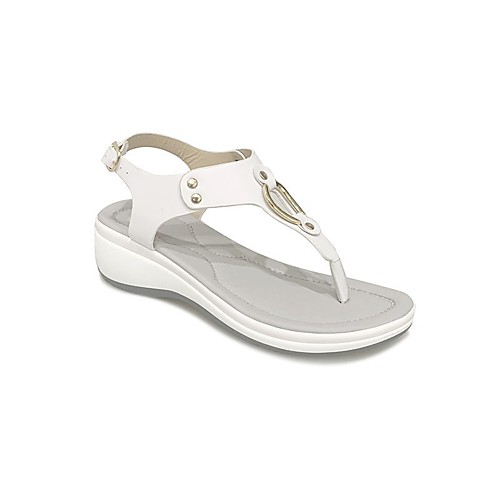 

Women's Sneakers Wedge Heel Round Toe PU Solid Colored White Black Red