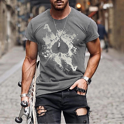 

Men's Unisex Tee T shirt Shirt Hot Stamping Graphic Prints Letter Plus Size Print Short Sleeve Casual Tops 100% Cotton Basic Casual Fashion Designer Round Neck White Red Black / Summer