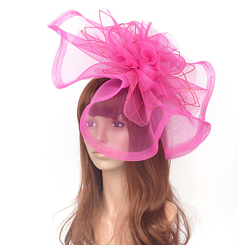 

Elegant Retro Tulle Fascinators with Hollow-out / Flower 1 Piece Special Occasion / Party / Evening Headpiece