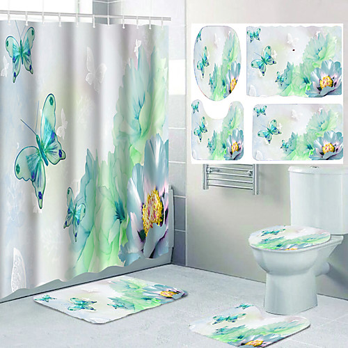 

Shower Curtains & Hooks Bathroom Polyester Casual Waterproof