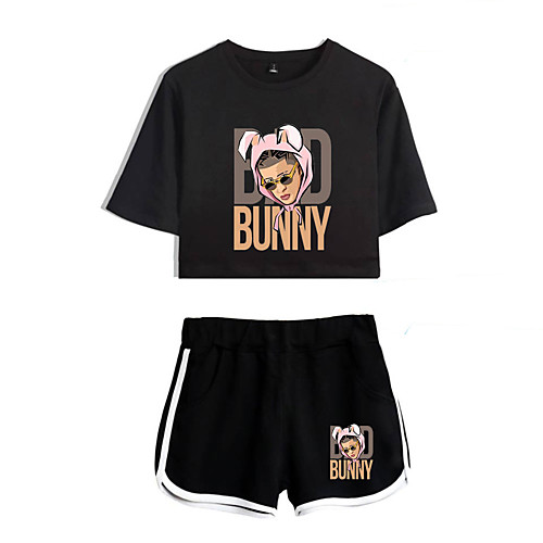 

Inspired by Cosplay bad bunny Polyester / Cotton Blend Cosplay Costume Outfits Printing Graphic Shorts For Women's
