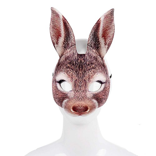 

Animal Mask Masquerade Mask Adults' Women's Cosplay Party Masquerade Halloween Carnival Easter Festival / Holiday Special Material White / Black / Brown Women's Men's Easy Carnival Costumes Rabbit