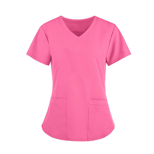 

Women's T shirt Plain V Neck Tops Loose Basic Basic Top White Blue Wine
