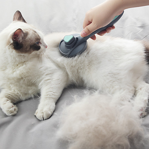 

Dog Cat Brushes Grooming Cleaning Plastic Comb Dog Clean Supply Pet Hair Remover Adjustable Flexible Durable Easy to Use Pet Grooming Supplies Pink Green Gray