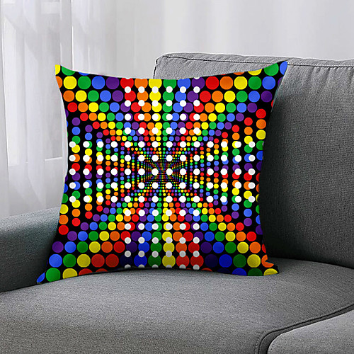 

Double Side 1 Pc Geometric Cushion Cover Print 45x45cm Linen for Sofa Bedroom