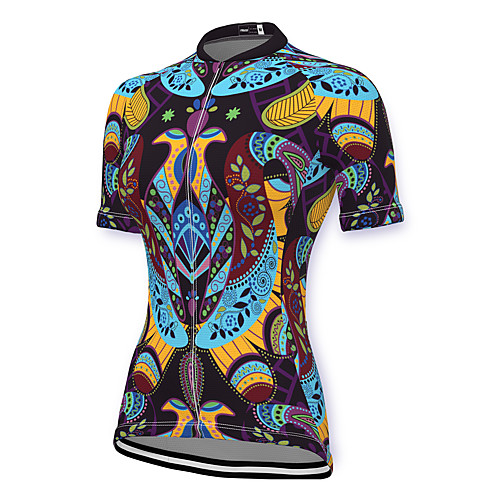 

21Grams Women's Short Sleeve Cycling Jersey Summer Spandex Polyester Blue Bike Jersey Top Mountain Bike MTB Road Bike Cycling Quick Dry Moisture Wicking Breathable Sports Clothing Apparel / Stretchy