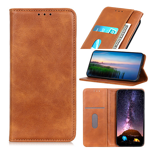 

Phone Case For Samsung Galaxy Full Body Case Leather Flip S21 S21 Plus S21 Ultra S20 S20 Plus S20 ultra S20 FE 5G Galaxy M31 Prime A51 S10 Shockproof Flip Magnetic Solid Color PU Leather TPU
