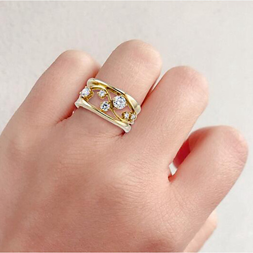 

Band Ring Hollow Out Gold Imitation Diamond Alloy Stylish 1pc 5 6 7 8 9 / Women's