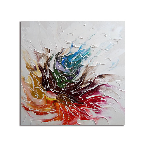 

Oil Painting Hand Painted Square Abstract Modern Stretched Canvas
