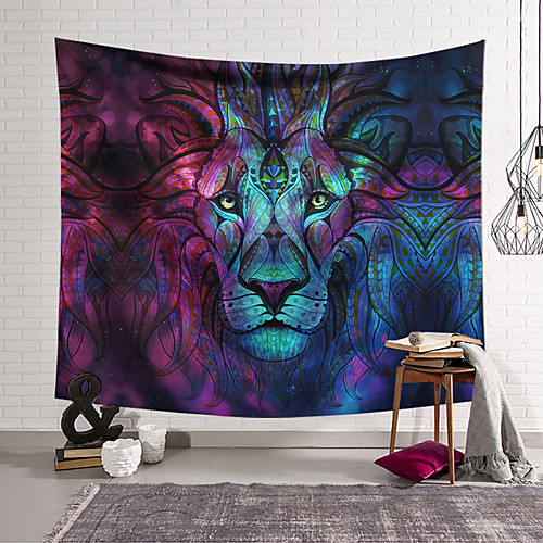 

Wall Tapestry Art Decor Blanket Lion Curtain Hanging Home Bedroom Living Room Decoration and Animal and Fantasy
