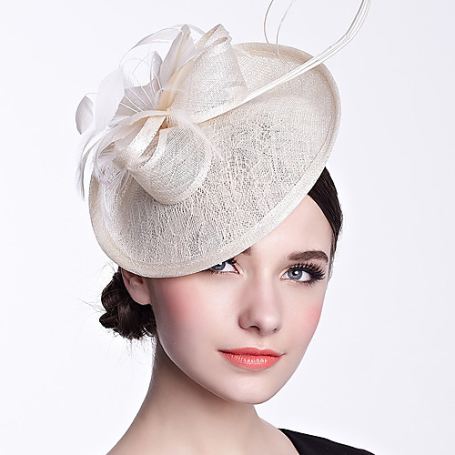 

Elegant Retro Flax / Lace Fascinators with Feather / Bowknot 1 PC Special Occasion / Party / Evening Headpiece