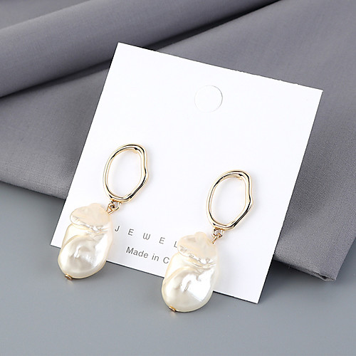 

Women's Earrings Dangle Earrings Drop Stylish Simple European Korean Sweet Imitation Pearl Earrings Jewelry White For Wedding Party Evening Street Date Festival