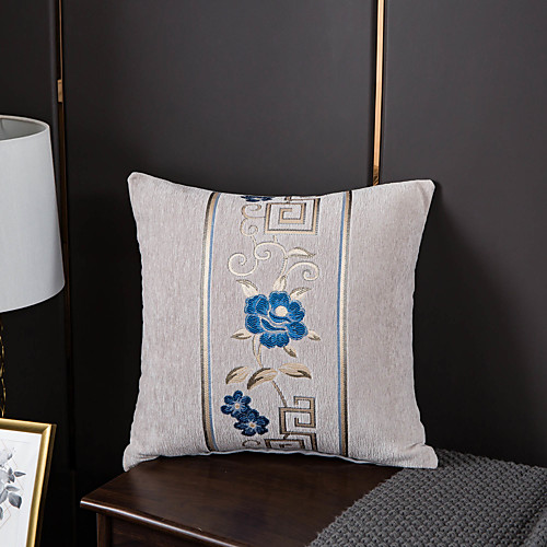 

1 Pc Floral Cushion Cover 45x45cm Faux Linen for Sofa Bedroom