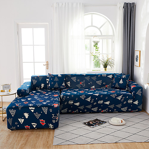 

Print Dustproof Stretch Slipcovers Stretch Sofa Cover Super Soft Fabric Couch Cover Fit For 1 to 4 Cushion Couch And L Shape Sofa (You will Get 1 Throw Pillow Case as free Gift)
