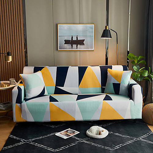 

Nida Couch Cover 1 Piece Furniture Protector Fit For 14 Seater Couch Soft Stretch Slipcover Spandex Jacquard Fabric Easy to Install(1 Free Cushion Cover)