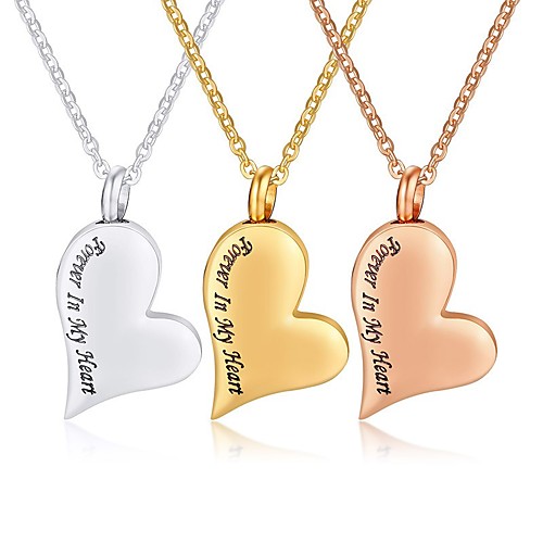 

Women's Men's Pendant Necklace Lockets Necklace Titanium Steel Rose Gold Silver Gold 50 cm Necklace Jewelry 1pc For / Long Necklace