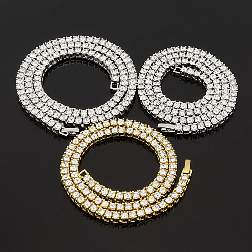 

Men's Necklace Cuban Link Trendy Alloy Silver Gold 55 cm Necklace Jewelry For Birthday Party