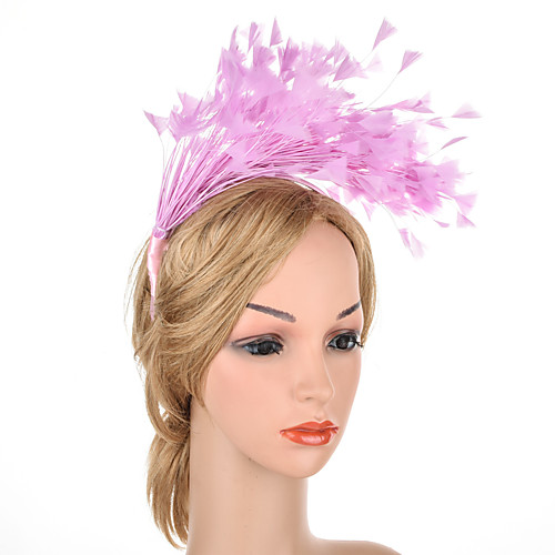 

Retro Hyperbole Feathers Headpiece with Feather / Trim 1 Piece Special Occasion / Party / Evening Headpiece