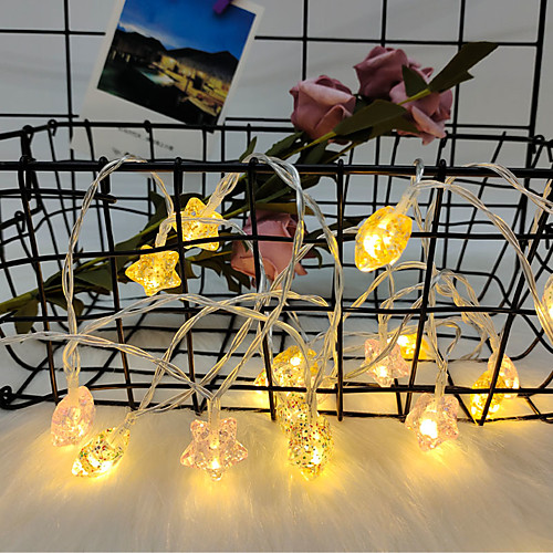 

3m String Lights 20 LEDs 1 set Warm White Christmas New Year's Party Decorative Holiday USB Powered AA Batteries Powered
