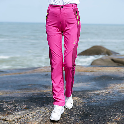 

Women's Hiking Pants Trousers Patchwork Summer Outdoor Quick Dry Zipper Pocket Breathable Soft Spandex Pants / Trousers Blue Green Rose Red Hunting Fishing Camping / Hiking / Caving S M L XL XXL