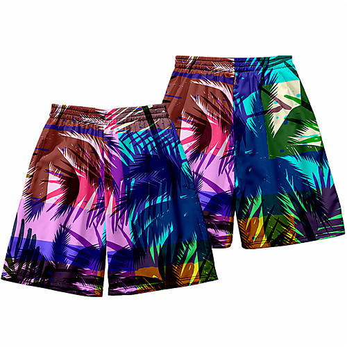 

Men's 3D Print Shorts Daily Holiday Shorts Pants Graphic Graphic Prints Short Sporty Print Rainbow