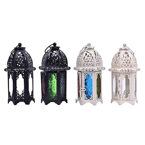 

Castle Hollow Out Candle 2-Pieces Set Holders Candlestick Lighting Wedding Home Decoration