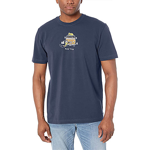 

Men's Unisex Tees T shirt Hot Stamping Graphic Prints Car Plus Size Print Short Sleeve Casual Tops 100% Cotton Basic Designer Big and Tall Navy Blue
